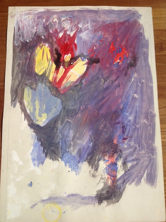 Toegeschreven aan Hey Ans, gesigneerd , blad 2 zijden beschilderd,  1992 kopen? Bied vanaf 1!