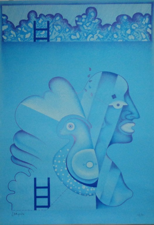 jean bilquin gent 1938 blauwe lithografie kopen? Bied vanaf 34!