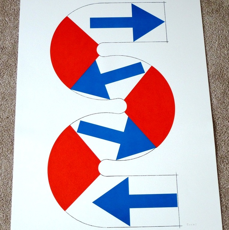 Sugai Kumi, grote litho: Fleches Bleu, handgesigneerd en genummerd. De laatste!!! kopen? Bied vanaf 150!