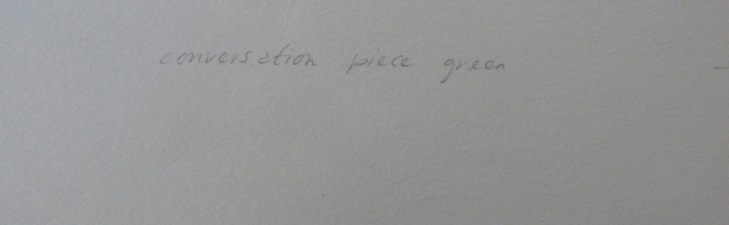 Kees Spermon - zeefdruk: conversation piece green - 1973  kopen? Bied vanaf 45!