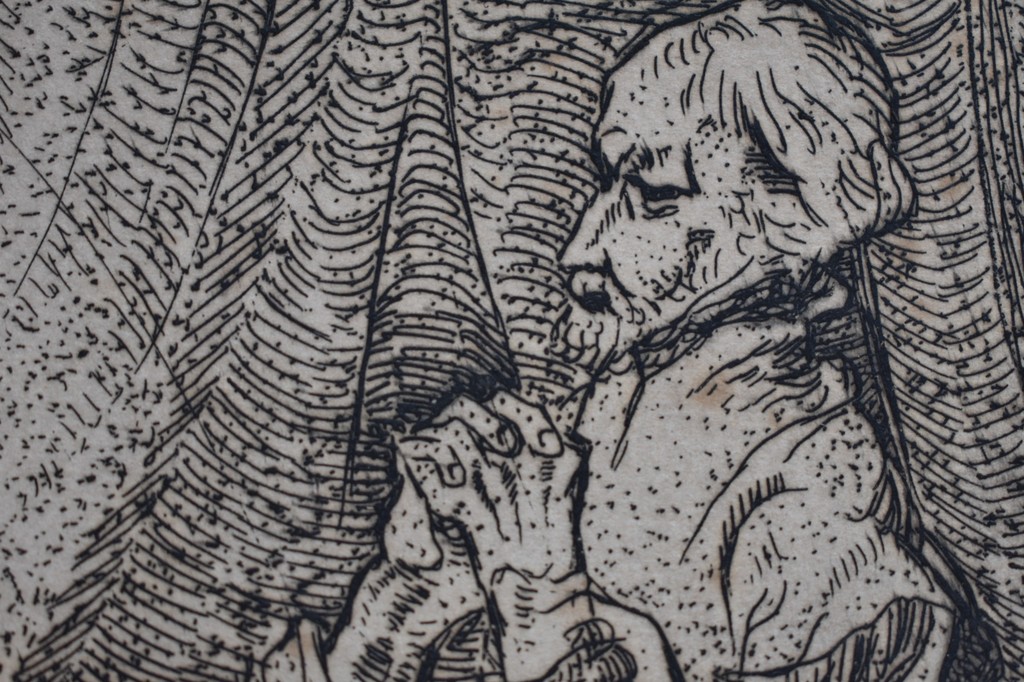 Hidde Nijland, Ets, De maaltijd in Emmaus, naar Rembrandt. kopen? Bied vanaf 1!