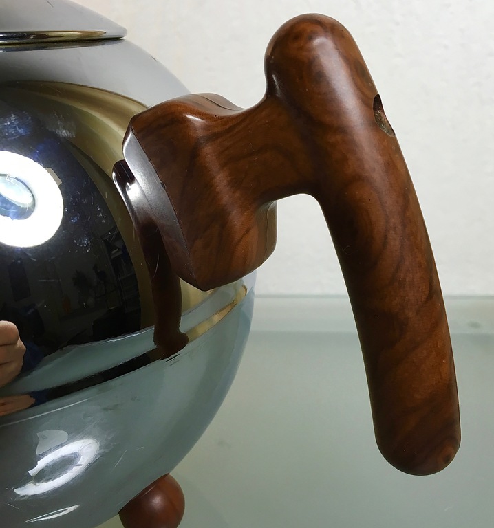 Bredemeijer Hilversum Design -  Duet Bella  Theepot met bruin beslag - 21e eeuw kopen? Bied vanaf 29!
