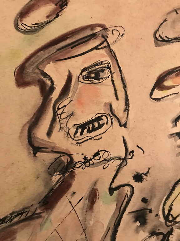 Lucebert, gemengde techniek, 1966 Cobra kopen? Bied vanaf 400!