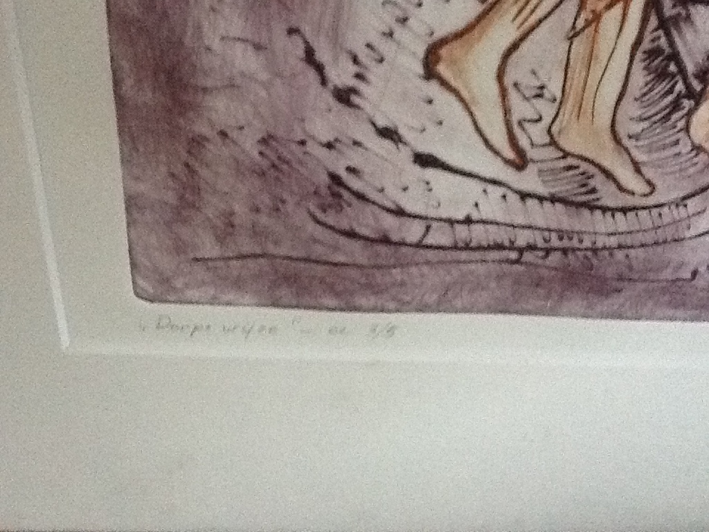 Tamaz Abashidze : Kleurenlitho " Dorpswijze " kopen? Bied vanaf 30!