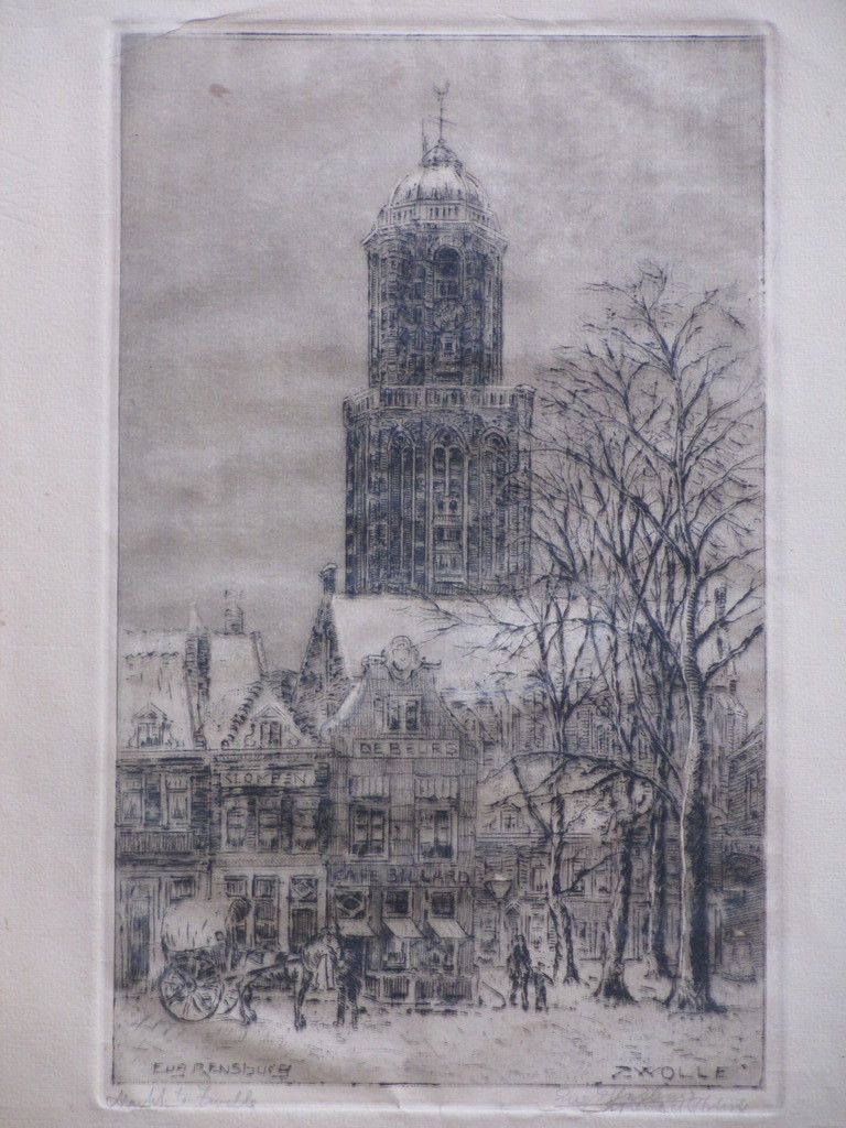 Eugene Rensburg, Zwolle in de sneeuw, Ets kopen? Bied vanaf 1!