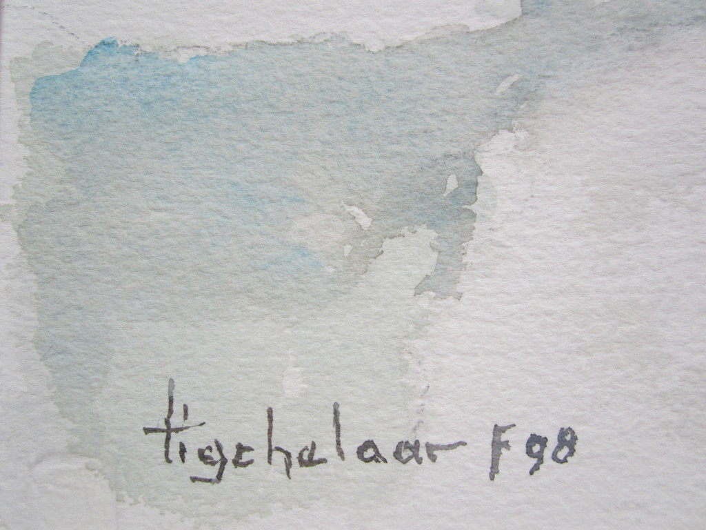 André Tigchelaar: Aquarel, winter in de polder kopen? Bied vanaf 1!