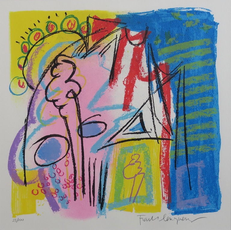 Frank Lengvenius: Zeefdruk, Z.T. - Ingelijst kopen? Bied vanaf 35!