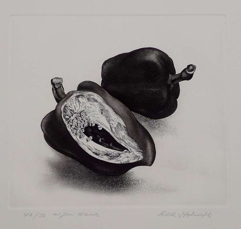 Dick Stolwijk, ets, eigendruk, kopen? Bied vanaf 45!