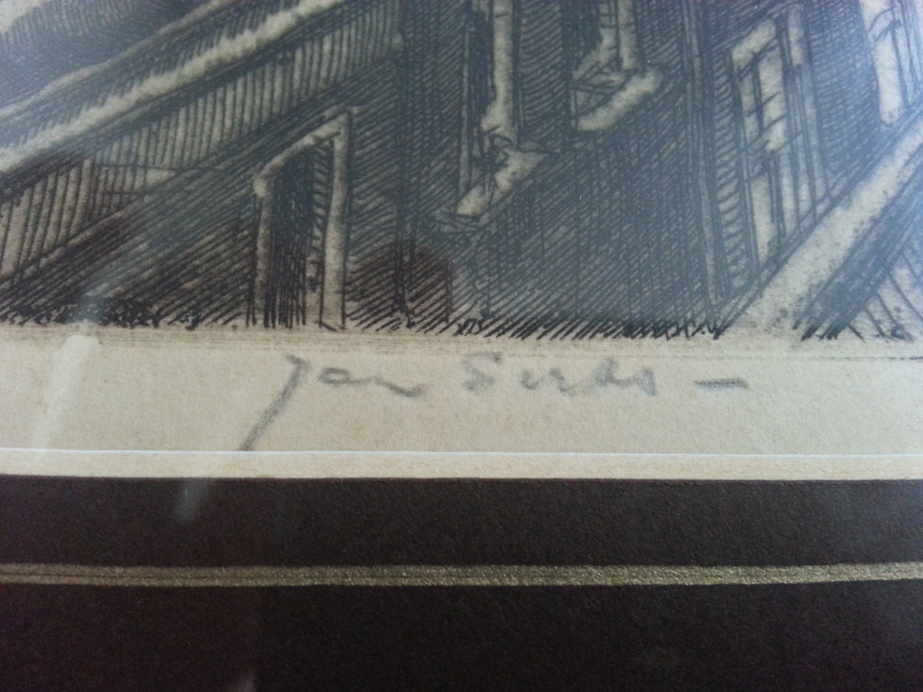Jan Sirks - Laurenstoren Rotterdam, ets, hand gesigneerd en getiteld kopen? Bied vanaf 55!