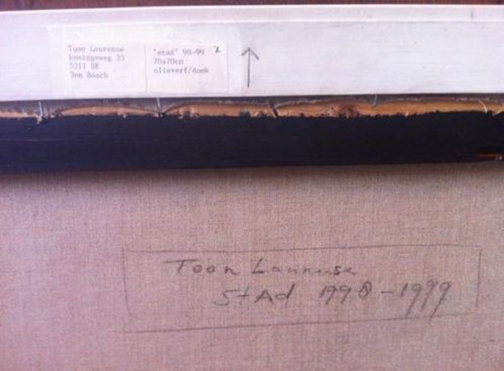 Toon Laurense, Stad, olieverd op doek kopen? Bied vanaf 350!