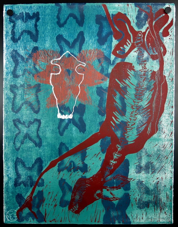 Angelique van Wesemael: Houtsnede en lino op papier, Zonder titel kopen? Bied vanaf 50!