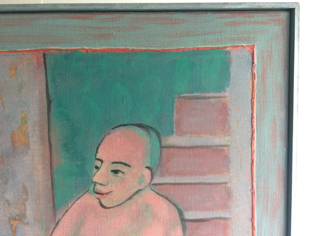 Ubaldo Sichi: Acryl op linnen: Gesprek kopen? Bied vanaf 200!