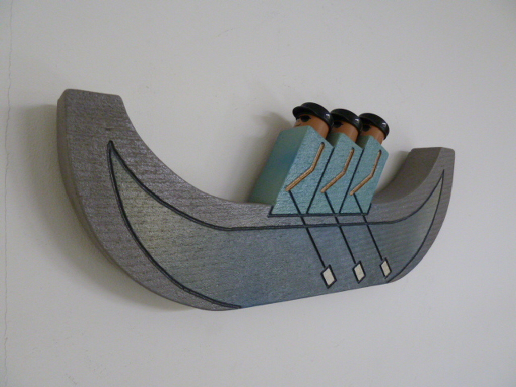 Stenen relief "Vier-Zonder-Stuurman&nbsp;waarvan een&nbsp;verhinderd" verkocht voor € 35!