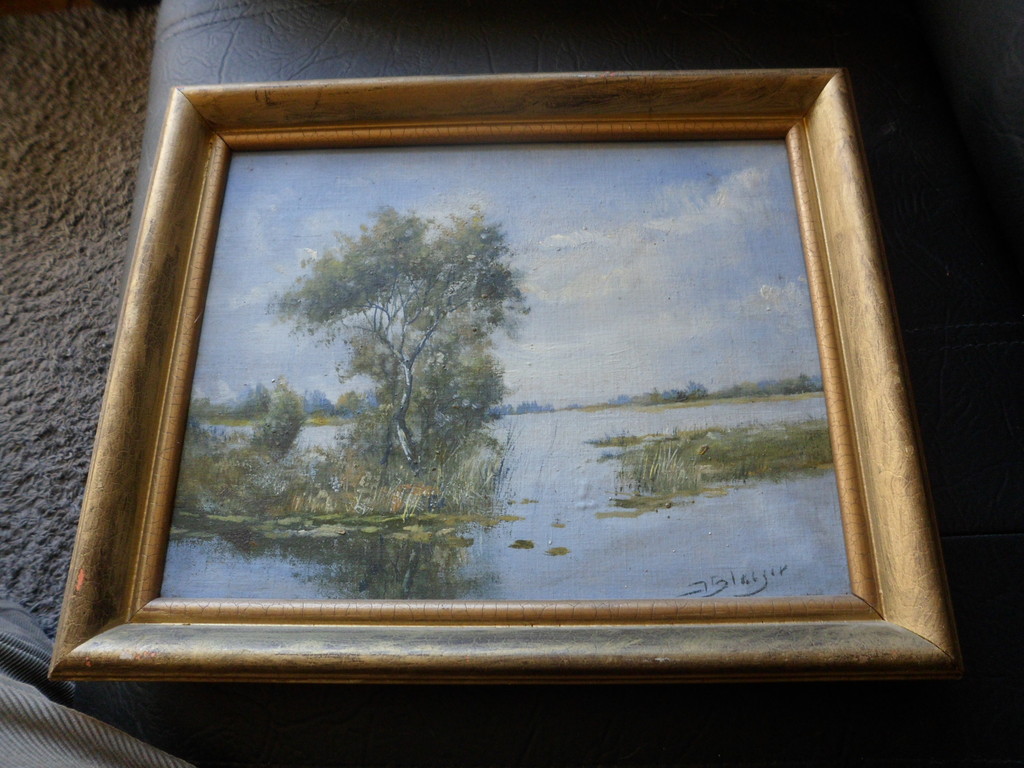 Onbekend: olieverf op paneel, water gezicht kopen? Bied vanaf 10!