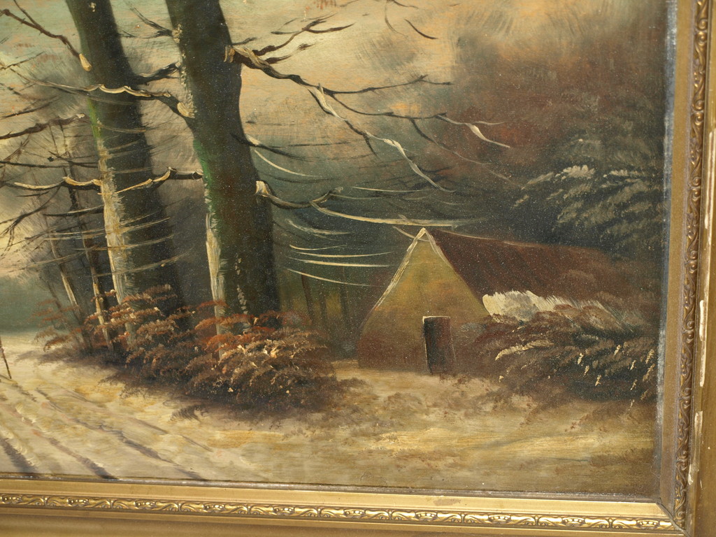 J. de Swart – Olieverf op hout – Winterlandschap -Gesigneerd & ingelijst–ca 1965 kopen? Bied vanaf 1!