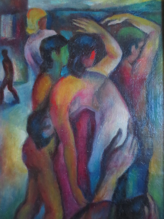 Simon Admiraal (1903-1992), olieverf op paneel, De Ontreddering 1972. kopen? Bied vanaf 70!