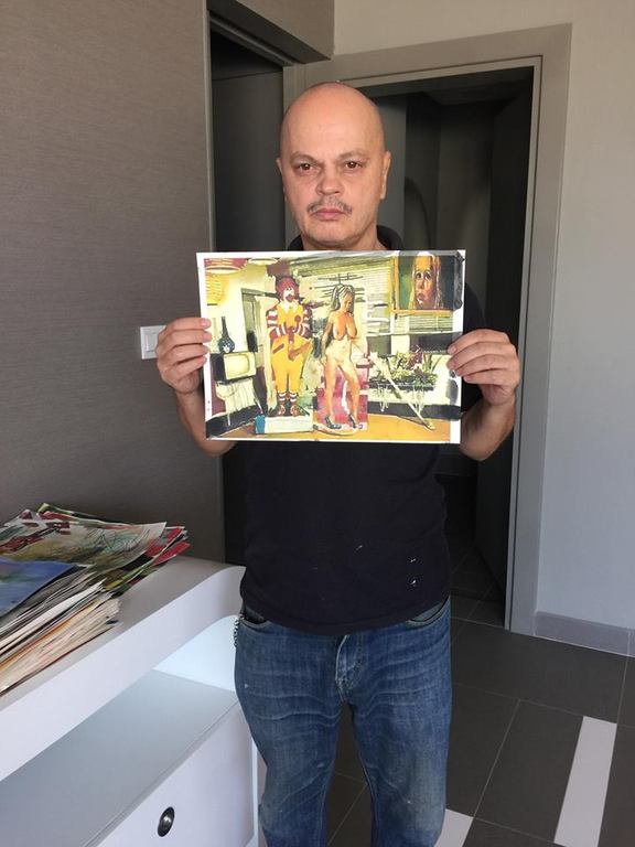 Peter Klashorst - gemengde techniek op aquarel papier - Modern interior kopen? Bied vanaf 75!