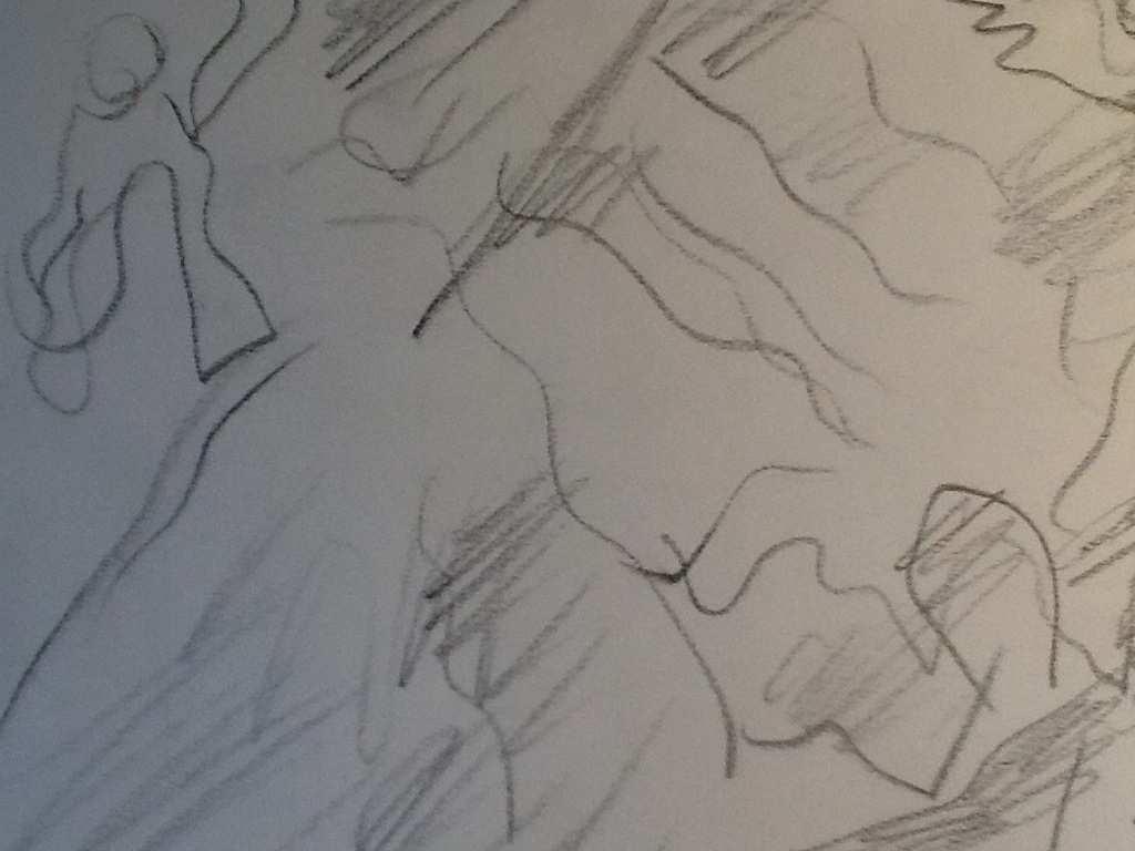 Jan Sierhuis: 2 tekeningen op papier: Aan zee, Naar het strand. kopen? Bied vanaf 75!