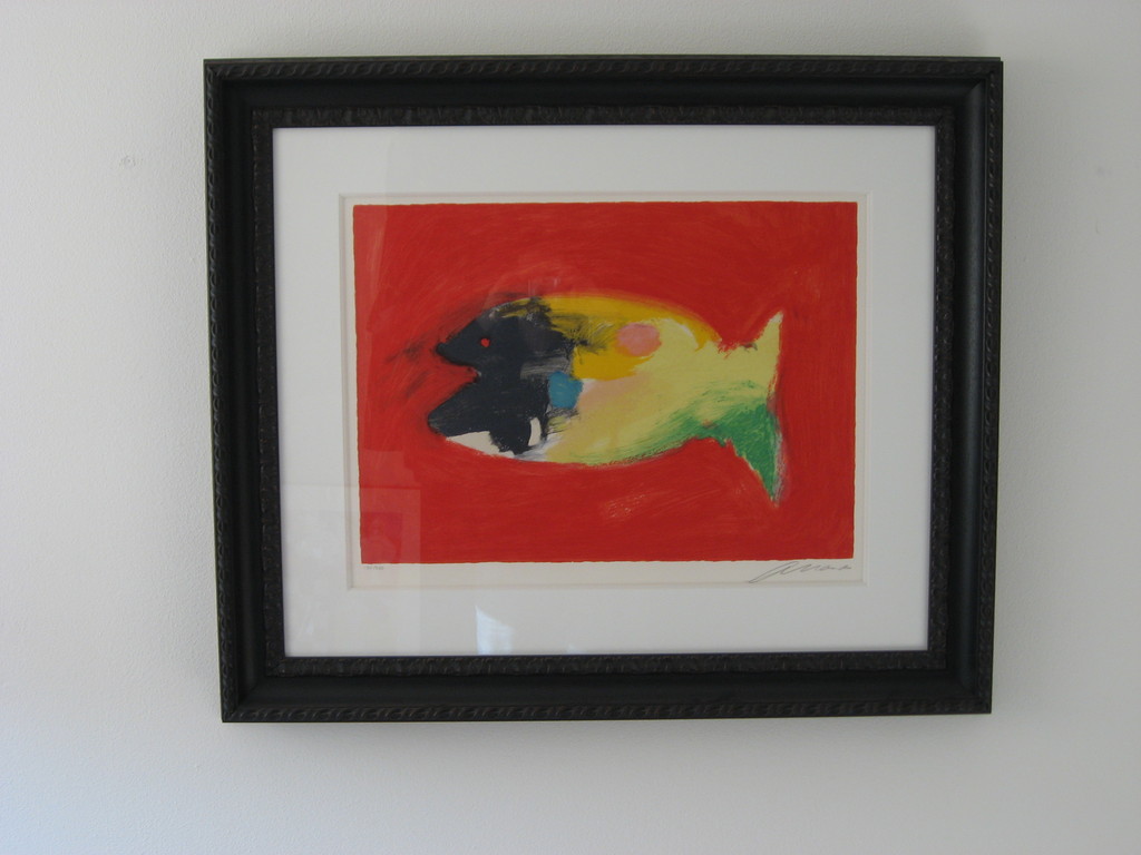 Eugène Brands: Kleurenzeefdruk - Exotische vis - PRACHTIG INGELIJST kopen? Bied vanaf 499!