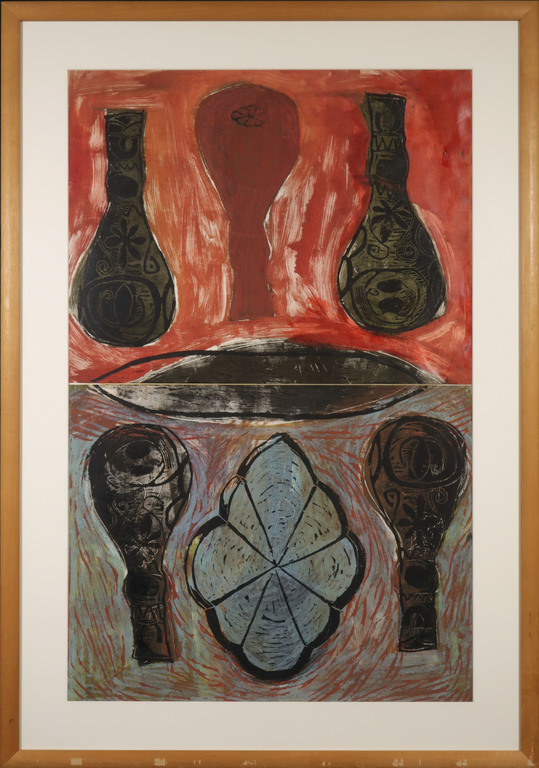Janeke Wienk: Gemengde techniek/Monotype, Delphi 2 - Ingelijst (Groot) kopen? Bied vanaf 1!