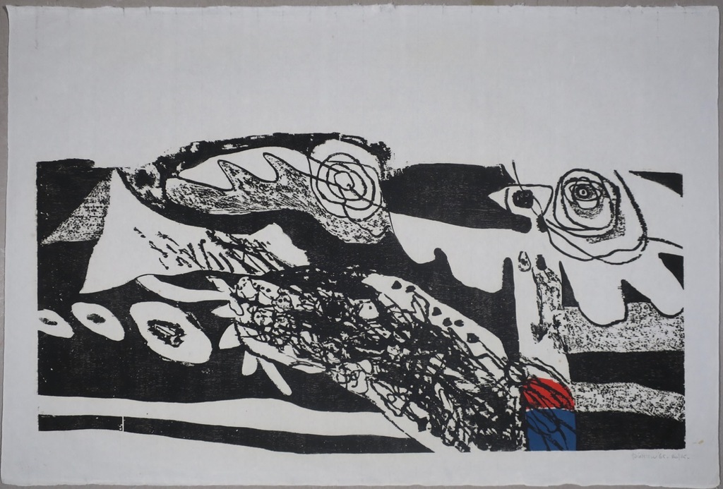 Jef Diederen: Houtsnede op Rijstpapier, Z.T. kopen? Bied vanaf 35!