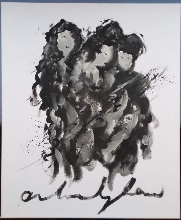 Anton Heyboer - drie vrouwen - acryl op canvas kopen? Bied vanaf 150!