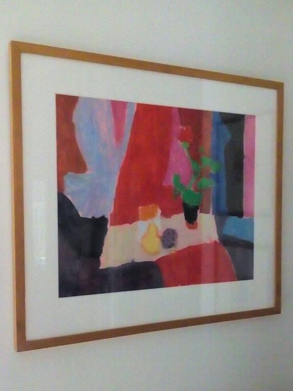 Antoon van Bakel: Gouache, Stilleven met Geranium, Ingelijst kopen? Bied vanaf 1!