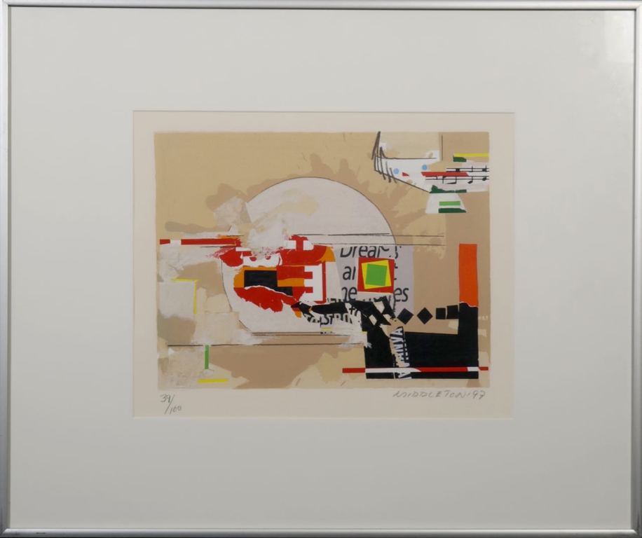 Sam Middleton: Zeefdruk, Composition - Ingelijst kopen? Bied vanaf 35!