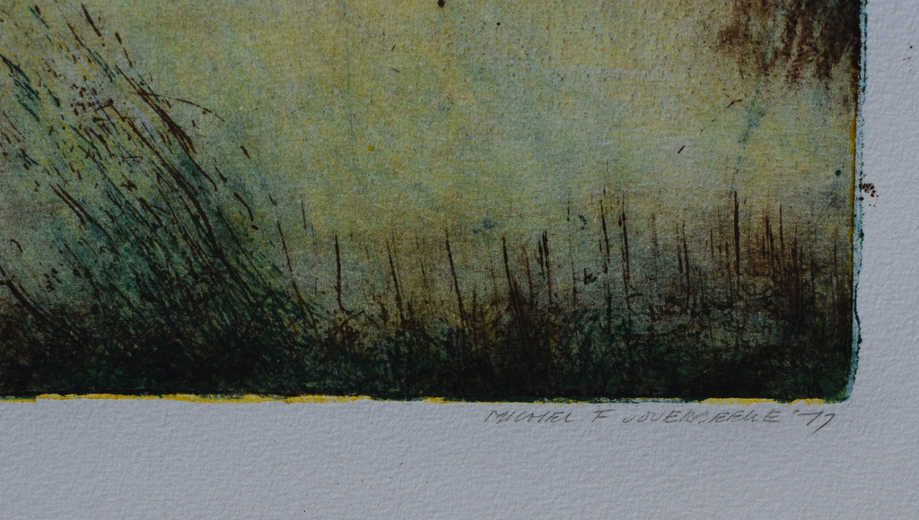 Michel F. van Overbeeke, ets, # GESLOTEN CIRKEL # 1979, mint- kopen? Bied vanaf 85!