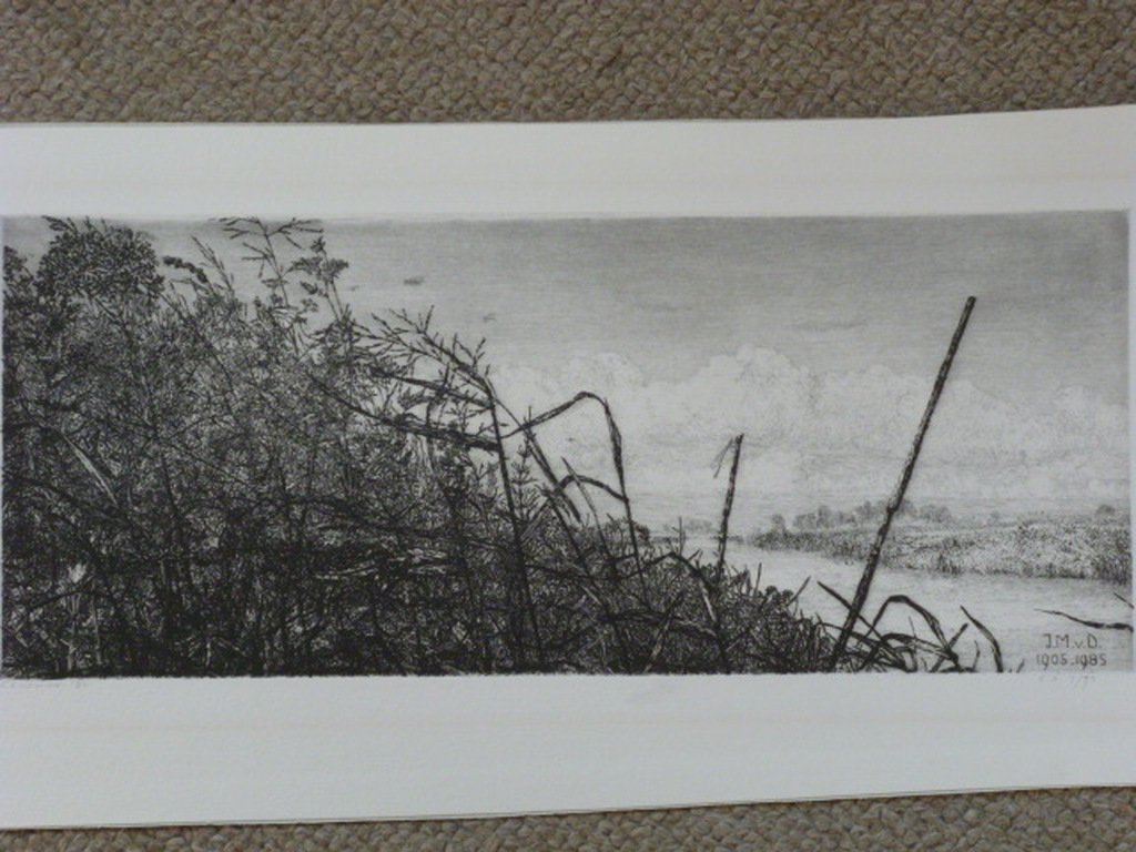 Reinder Homan - ets - Landschap verkocht voor € 65!