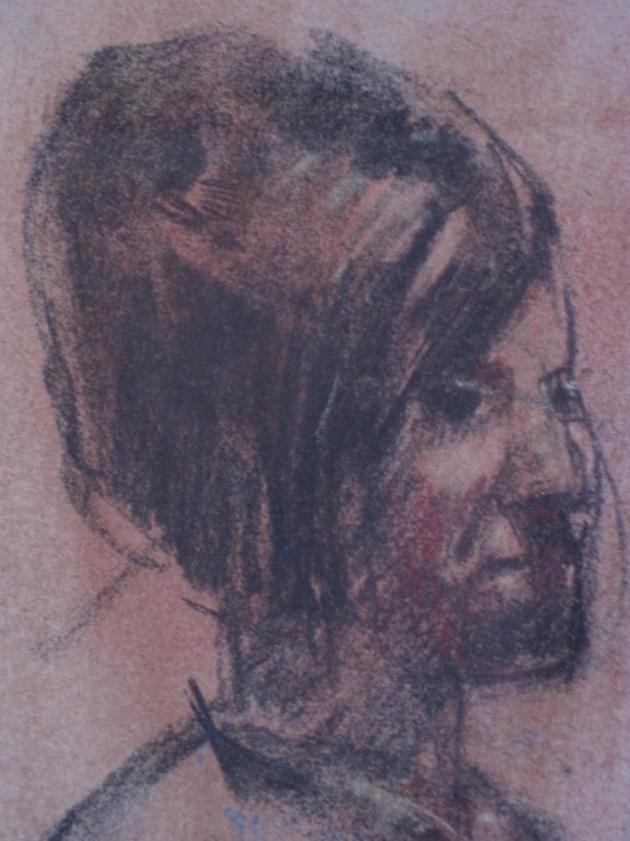 "Haarlemse Vijftiger" Poppe Damave 1921-1988 pastel/aquarel "damesportret" 1950 kopen? Bied vanaf 1!