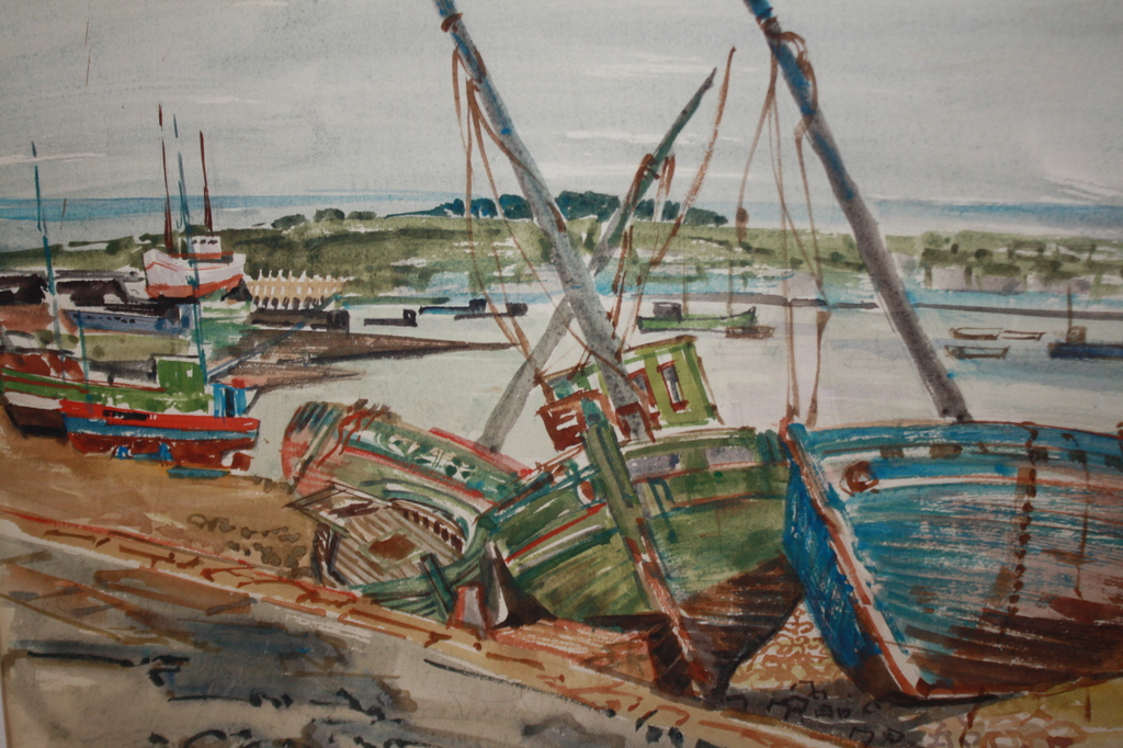 GE RÖLING - BOTEN IN DE BAAI VAN CAMARET 1962 - leraar cobra groep en marthe  kopen? Bied vanaf 275!