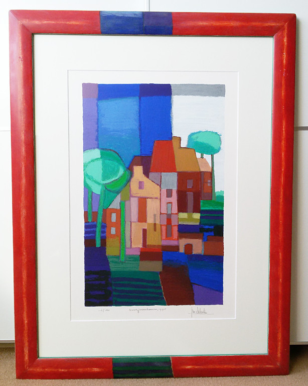 Ton Schulten - Voorjaarsbomen, zeefdruk (prachtig ingelijst, groot) kopen? Bied vanaf 450!