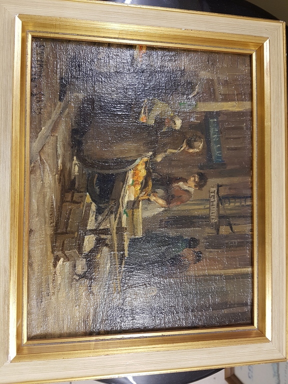 streefkerk, olieverf schets kopen? Bied vanaf 100!