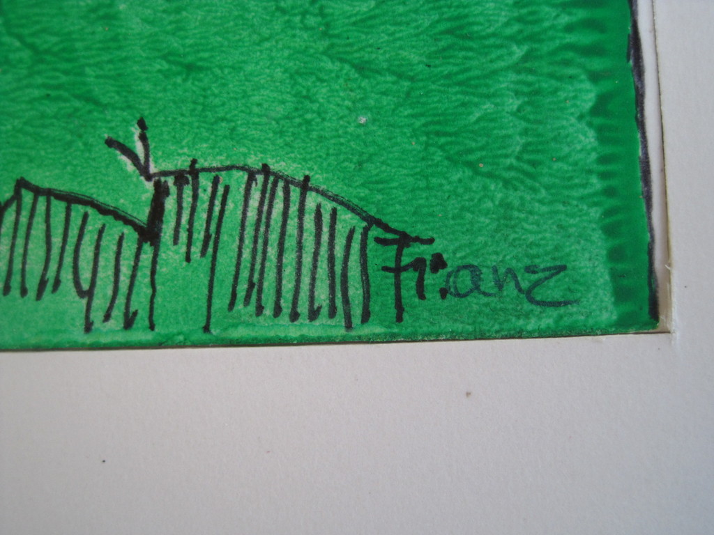 Nieuwe Haagse School Aquarel/Inkt "Abstract in Groen"  Piet Franz 1922-1991 kopen? Bied vanaf 1!