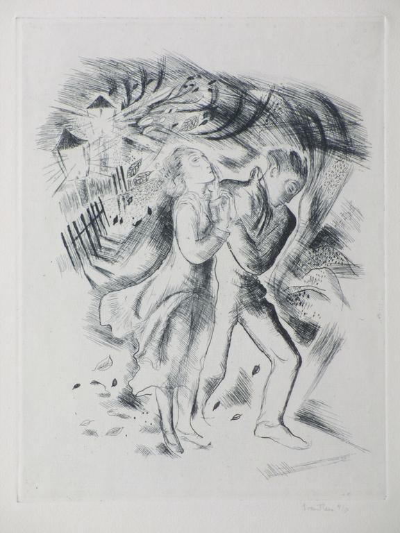 Etie van Rees, Promenade d'automne, Ets verkocht voor € 35!