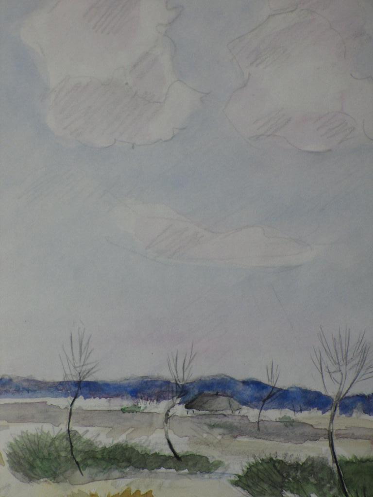 Han Krug, Heide bij Hilversum, Aquarel 1973 kopen? Bied vanaf 1!