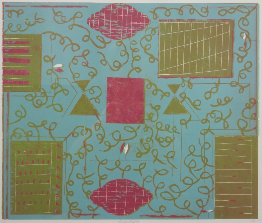 Leon Tebbe: Linosnede, Zonder titel - Ingelijst kopen? Bied vanaf 1!