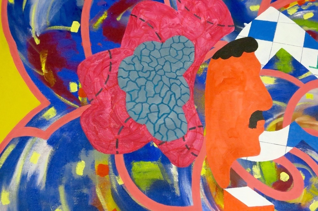 Peter Fengler: Acryl op doek, Nerveux - Ingelijst (Zeer groot: 2m x 2m) kopen? Bied vanaf 1!