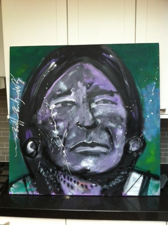 Espen Greger Hagen Origineel schilderij Indian Blue verkocht voor € 161!