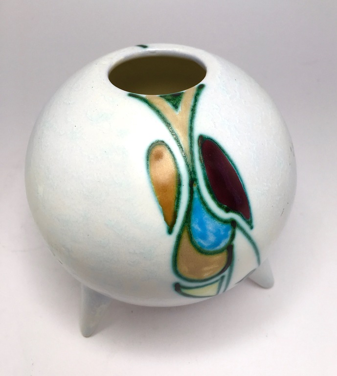 Ongespecificeerd -  Plateelbakkerij Jumbo - Vaas met stilistisch floraal decor 'Retina' 1957 Gouda kopen? Bied vanaf 29!