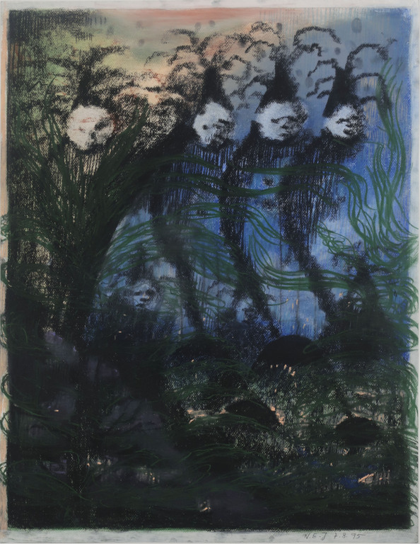 Nour Edinne Jarram: Pasteltekening, Zonder titel - Ingelijst kopen? Bied vanaf 120!