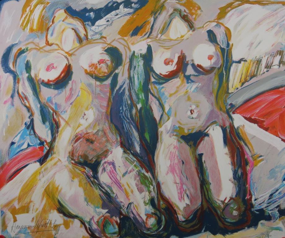 Annemarie de Groot: Litho, Naakte vrouwen verkocht voor € 60!