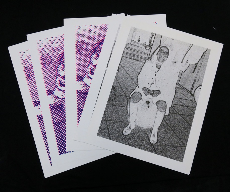 Lot met 15 werken van: Hester Oerlemans, Zeefdruk, Rose/Paarse man kopen? Bied vanaf 10!