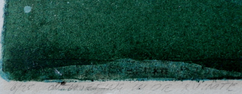 Michel van Overbeeke - grote ets: ontmoeting in de ruimte 1 - 1975 - handgesign. kopen? Bied vanaf 100!