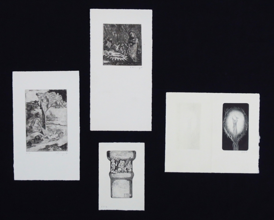 Holger Runge: Lot met 4 etsen, w.o. St Benoit (Loire)  kopen? Bied vanaf 40!