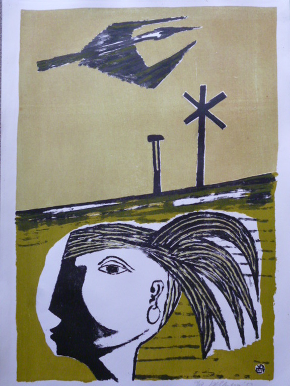 Wally Elenbaas - kleurenlitho - Compositie kopen? Bied vanaf 40!