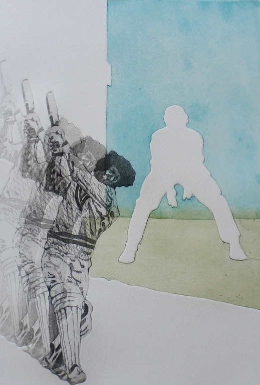 Leentje Linders - Ets/Aquatint - "Hit that Ball" IV - 1988 verkocht voor € 45!