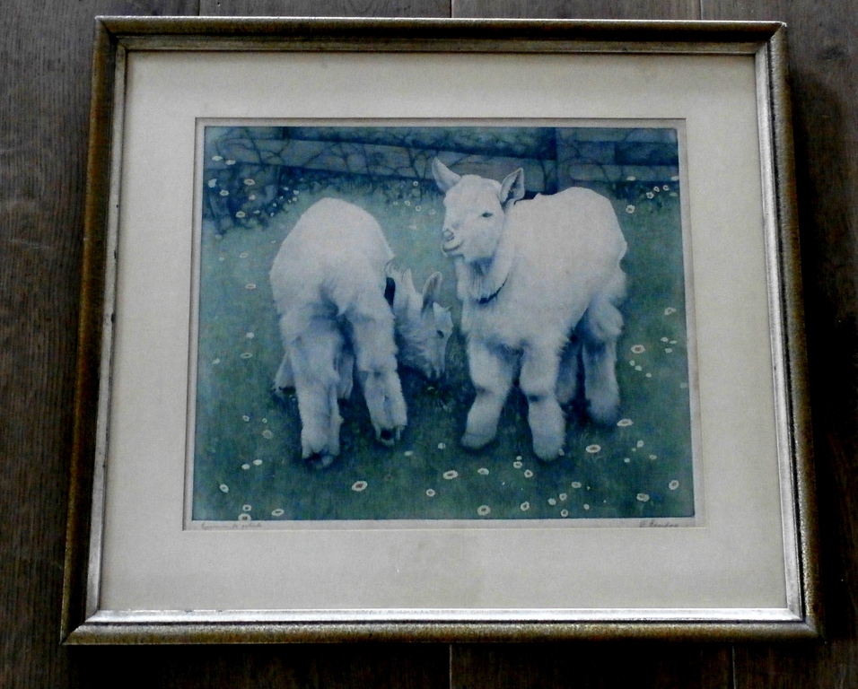 Frans everbag - Ets:  2 geitjes - 1939 kopen? Bied vanaf 145!