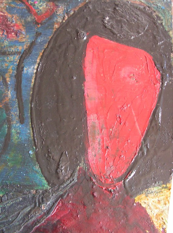 Mat Lamb - olieverf op paneel - abstract - 1996 - museum stuk. kopen? Bied vanaf 450!